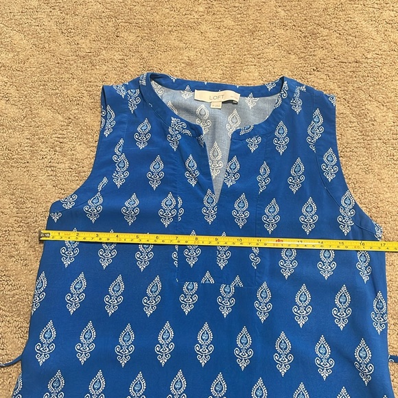 LOFT blue, sleeveless summer dress - Picture 7 of 8